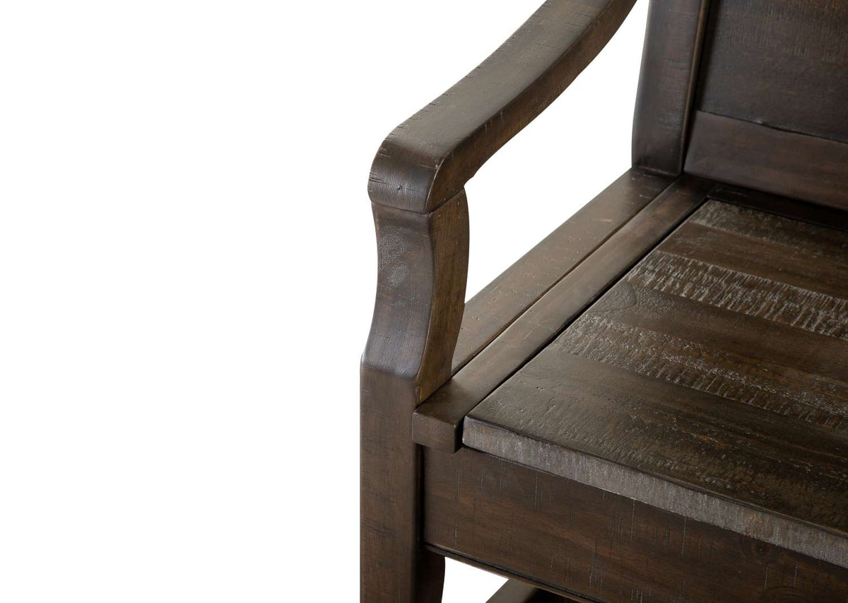 Westley Falls Bench with Back and Storage - Brown