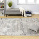 Adele 7'10" X 10'6" Faded Storm Rug - Cream Grey Area Rug