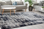 Ariel Grey Cream Distressed Rug, 5'1" X 7'7" Area Rug