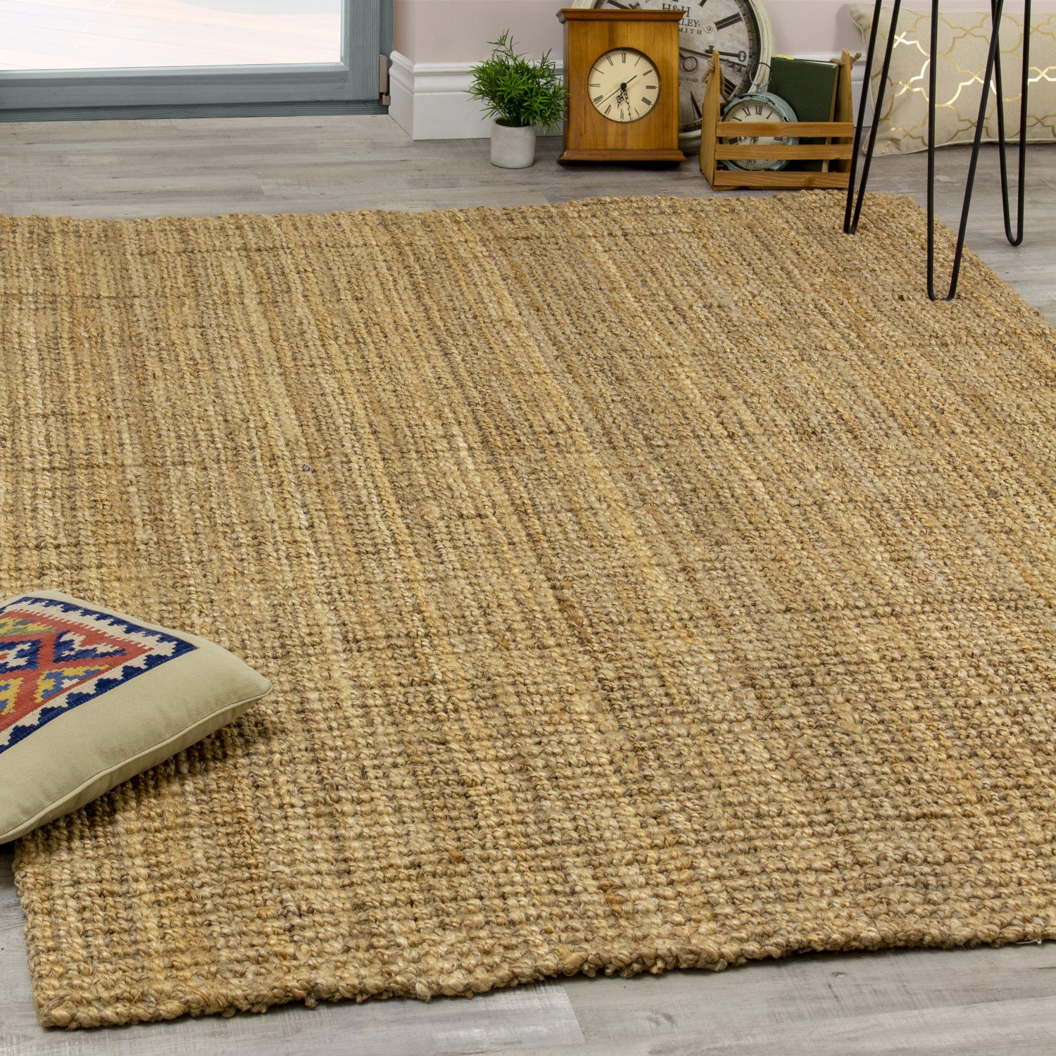 Jute Chunky Boucle Area Rug - 3' X 5' - Beige
