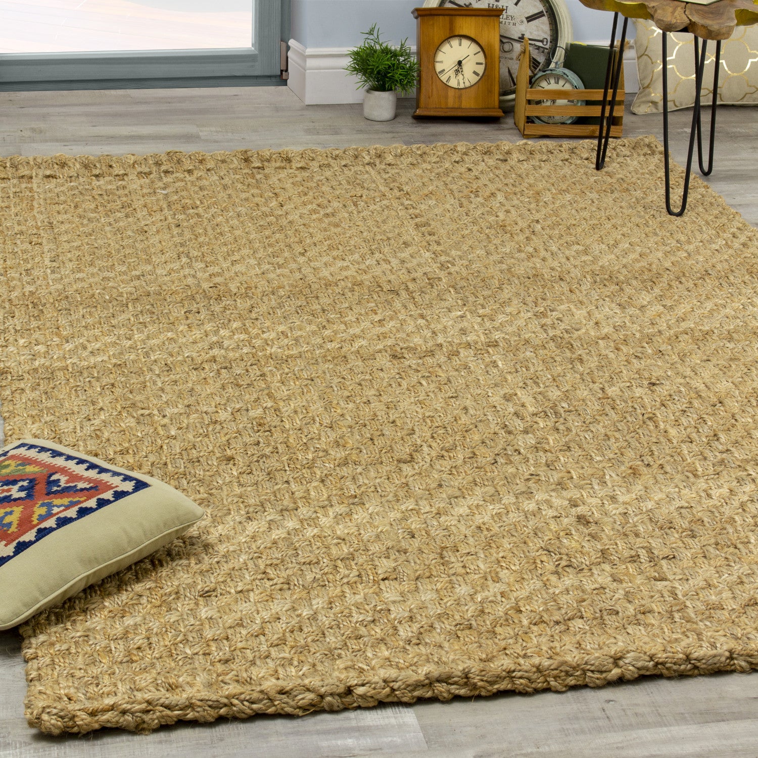 Jute Basketweave Area Rug - 3' X 5' - Beige