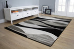 Paladin Drifts Area Rug - 7' X 10' - Black Grey