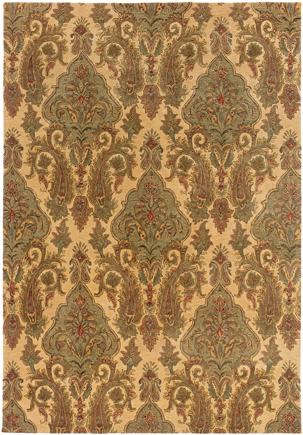 Oxford Beige Floral Area Rug (5'3" X 8'3")