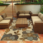 Ibiza 9448M Floral Indoor/Outdoor Area Rug (6'7" x 9'6")
