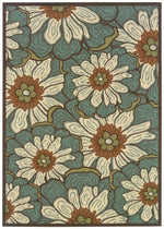 Castle 3444M Floral Indoor/Outdoor Area Rug (8'6" x 13')
