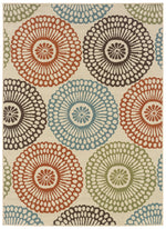 Castle 697J6 Floral Indoor/Outdoor Area Rug (6'7" x 9'6")