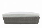 Island Pebbles Patio Canopy Daybed with Ottoman - Beige/Grey