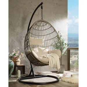 Alonsa Outdoor Swing Chair - Beige/Light Brown