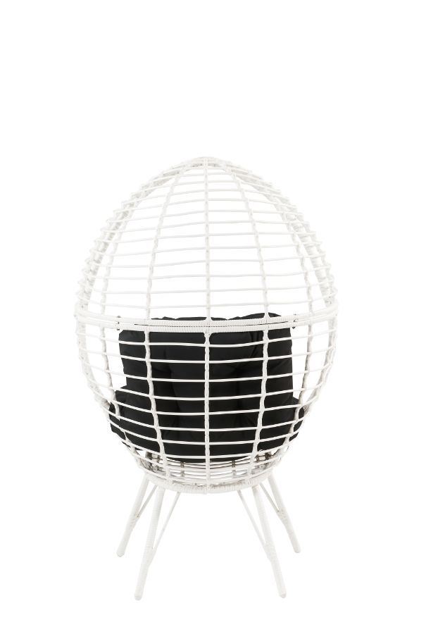 Deleau Outdoor Egg Chair - Black/White