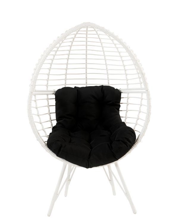 Deleau Outdoor Egg Chair - Black/White