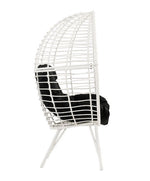 Deleau Outdoor Egg Chair - Black/White