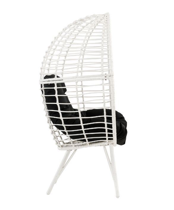 Deleau Outdoor Egg Chair - Black/White