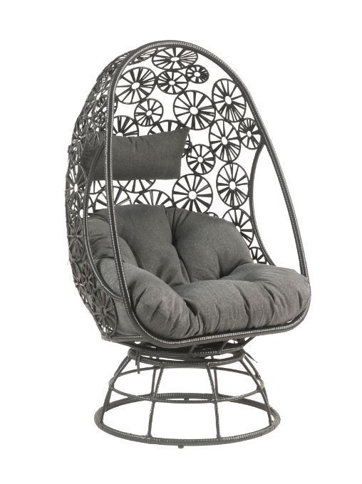 Windthorst Egg Outdoor Chair Set - Charcoal/Black