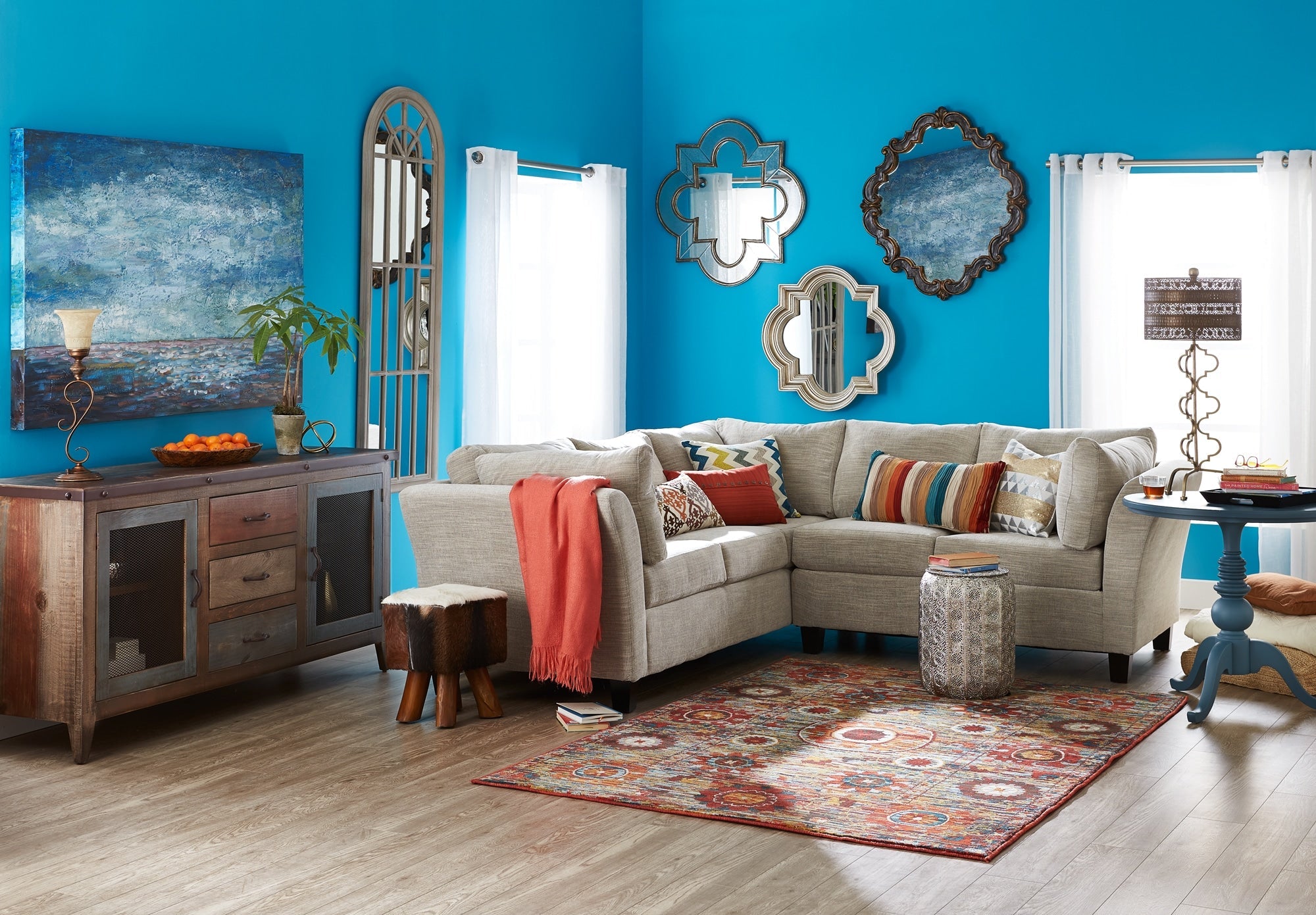 Tempe Distressed Floral Area Rug (7'10" x 10'10")