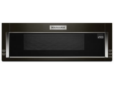 KitchenAid Four micro-ondes avec hotte intégrée 1,1 pi³ à profil bas inox noir YKMLS311HBS