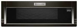 KitchenAid Four micro-ondes avec hotte intégrée 1,1 pi³ à profil bas inox noir YKMLS311HBS
