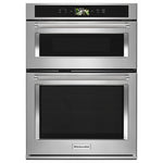 KitchenAid Stainless Steel Wall Oven (5.0 Cu. Ft.) w/ Microwave (1.4 Cu. Ft.) - KOCE900HSS