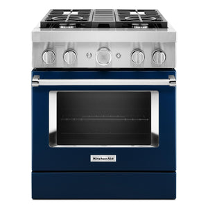 KitchenAid Cuisinière intelligente bi-combustion 4,1 pi³ encre bleue KFDC500JIB