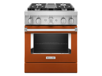 KitchenAid Cuisinière intelligente bi-combustion 4,1 pi³ orange brûlé KFDC500JSC