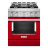KitchenAid Cuisinière intelligente au gaz de style commercial 4,1 pi³ rouge passion - KFGC500JPA