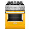 KitchenAid Cuisinière intelligente au gaz de style commercial 4,1 pi³ poivron jaune - KFGC500JYP