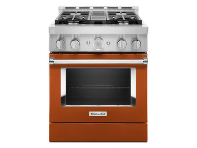 KitchenAid Cuisinière intelligente au gaz 4,1 pi³ orange brûlé KFGC500JSC