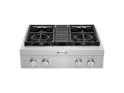 KitchenAid Surface de cuisson au gaz 30 po style commercial inox KCGC500JSS