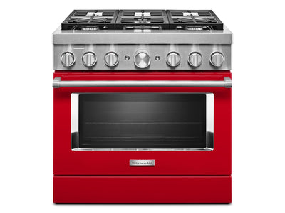 KitchenAid Cuisinière intelligente bi-combustion 5,1 pi³ rouge passion KFDC506JPA