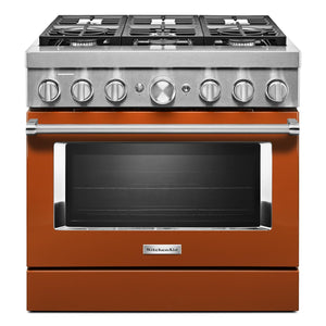 KitchenAid Cuisinière intelligente bi-combustion 5,1 pi³ orange brûlé KFDC506JSC