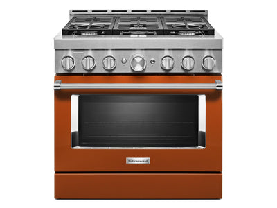 KitchenAid Cuisinière intelligente au gaz 5,1 pi³ orange brûlé KFGC506JSC