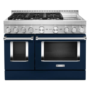 KitchenAid Cuisinière intelligente bi-combustion 6,3 pi³ bleu d’encre KFDC558JIB