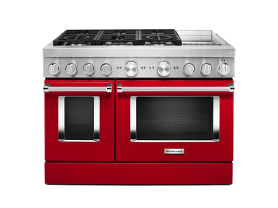 KitchenAid Cuisinière intelligente bi-combustion 6,3 pi³ rouge passion KFDC558JPA