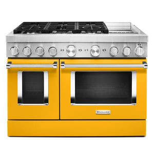KitchenAid Cuisinière intelligente bi-combustion 6,3 pi³ poivron jaune KFDC558JYP