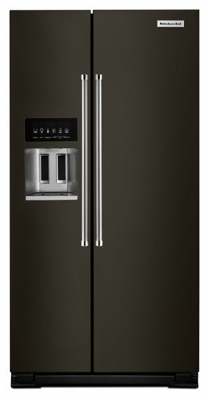 KitchenAid Réfrigérateur 19,9 pi³ côte à côte inox noir KRSC700HBS