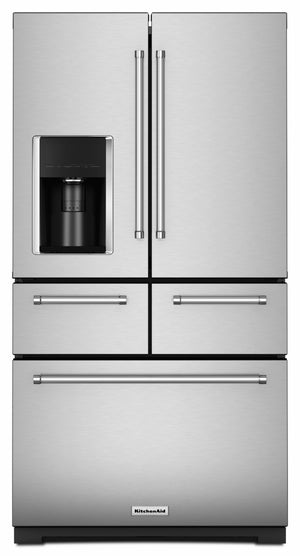 KitchenAid Réfrigérateur 25,8 pi³ avec porte à deux battants inox KRMF706ESS