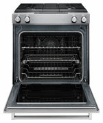 KitchenAid Stainless Steel Downdraft Dual Fuel Range (6.4 Cu.Ft.) - KSDG950ESS