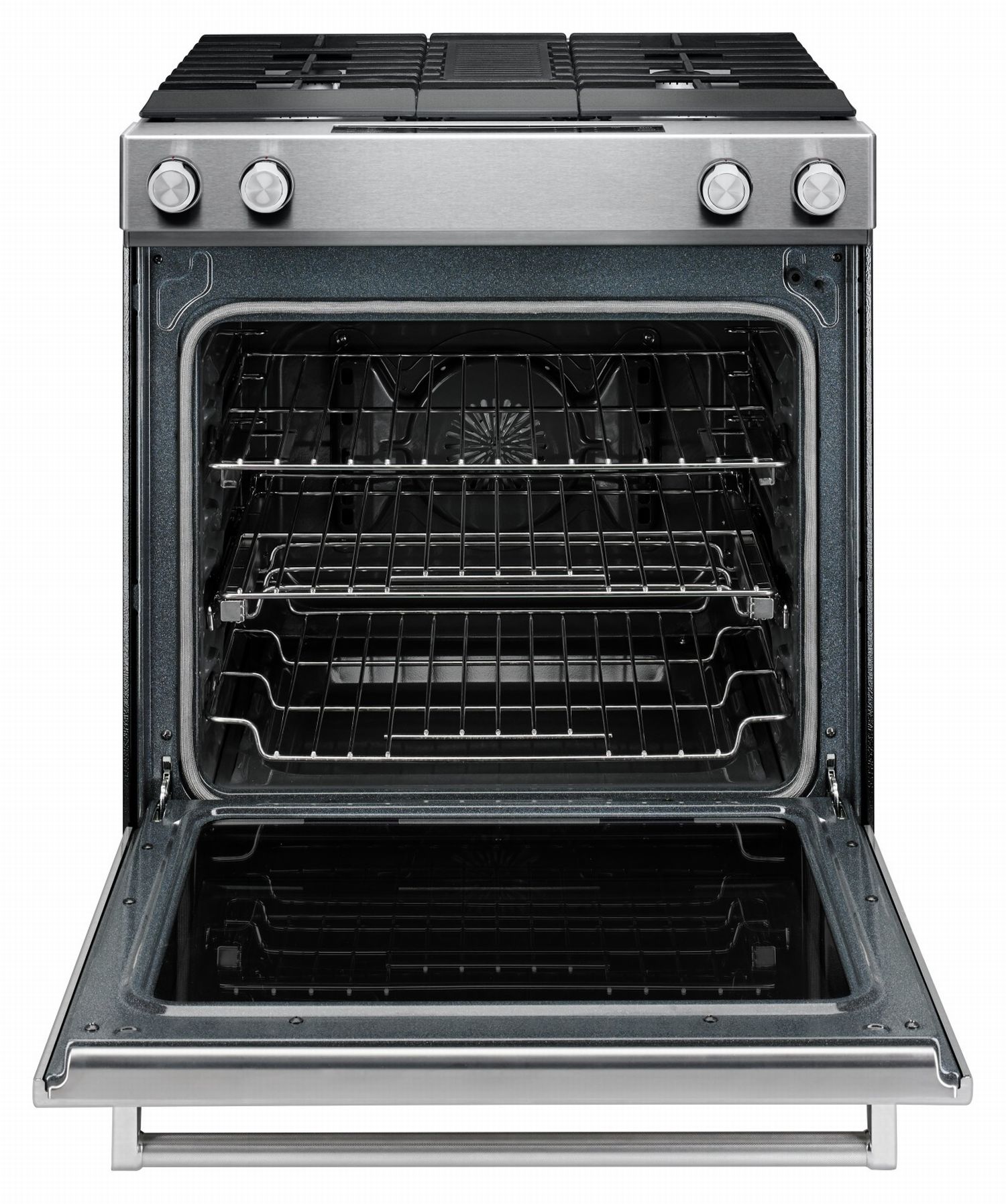 KitchenAid Stainless Steel Downdraft Dual Fuel Range (6.4 Cu.Ft.) - KSDG950ESS
