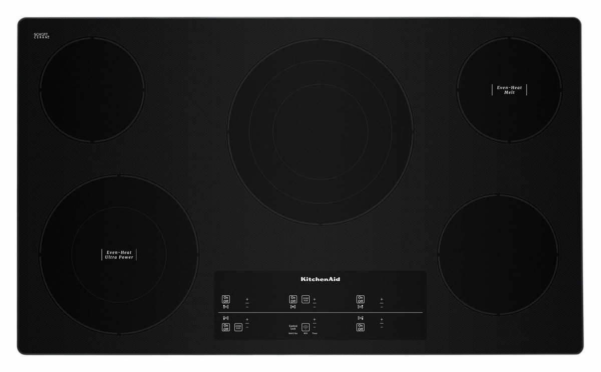 KitchenAid Stainless Steel 36" Smart Electric Cooktop - KCES956HSS