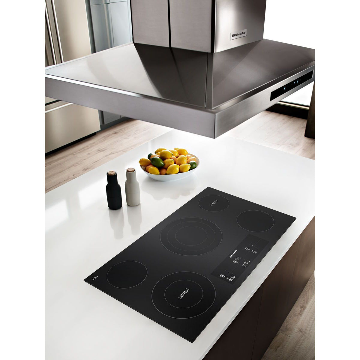 KitchenAid Stainless Steel 36" Smart Electric Cooktop - KCES956HSS