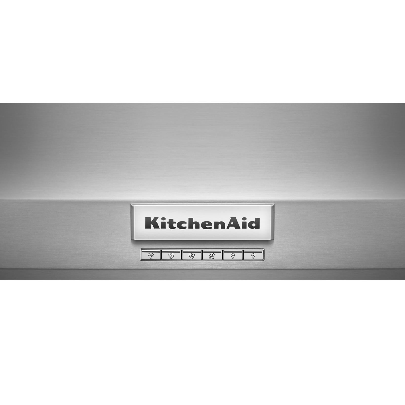 KitchenAid Stainless Steel 48" Commercial-Style 585-1170 CFM Wall-Mount Canopy Range Hood without motor - KVWC958KSS