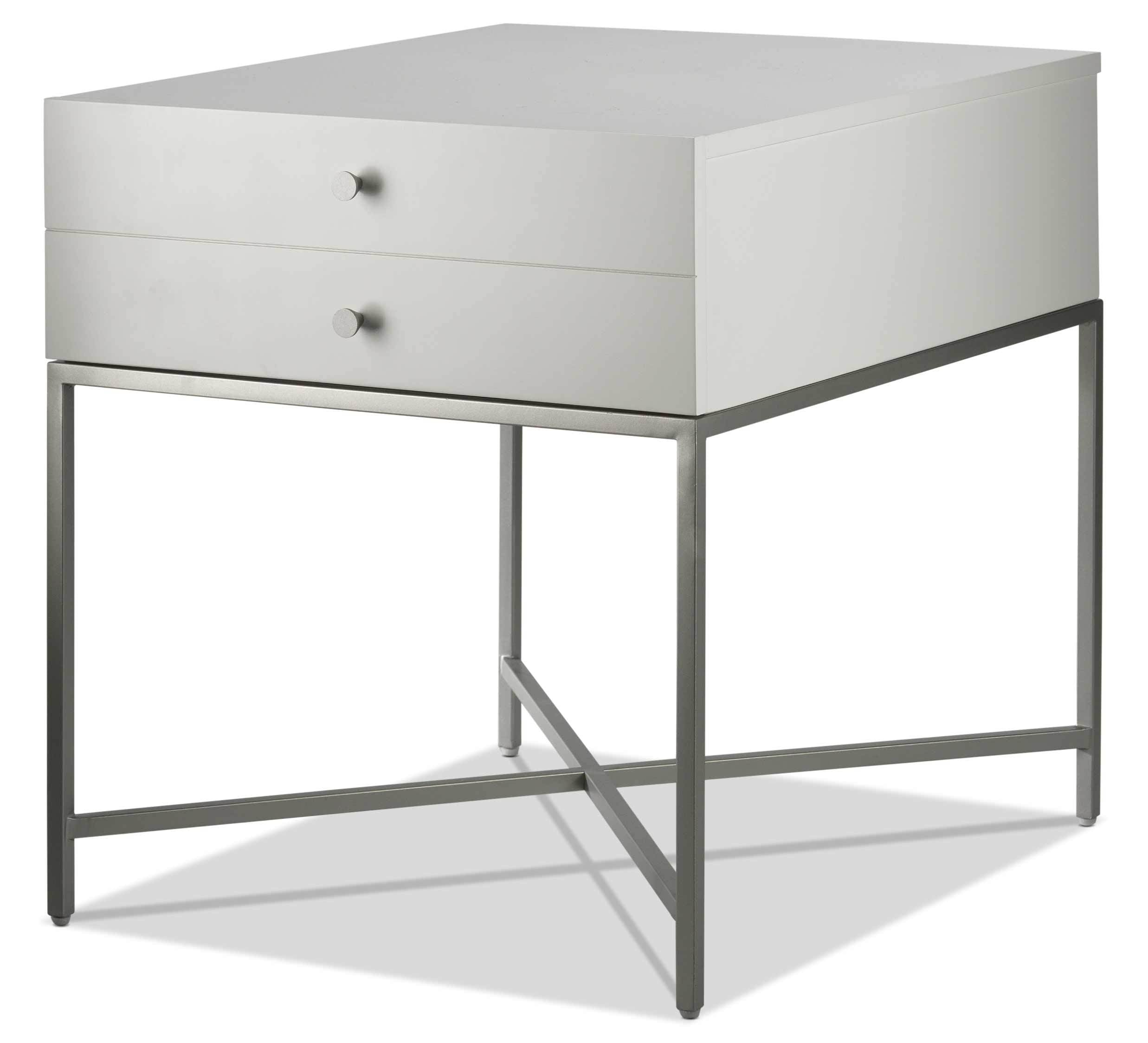 Delaney End Table - White