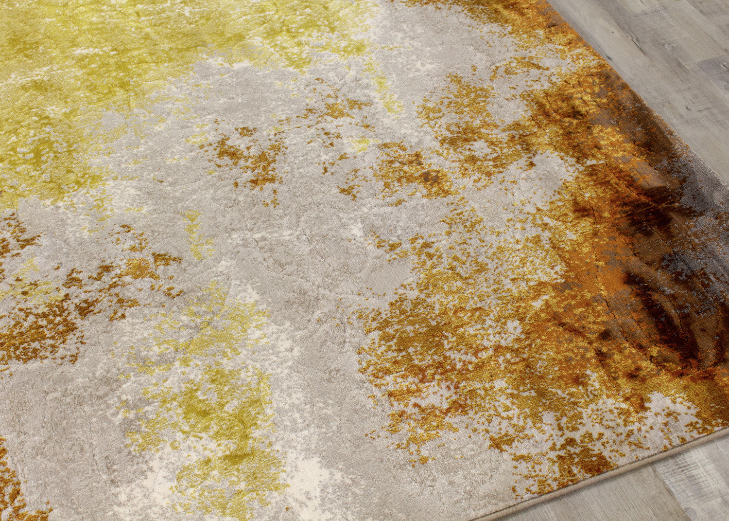 Pollo Distressed Abstract Area Rug - 5' X 8' Cream/Orange