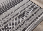 Jango Indoor/Outdoor Tribal Area Rug - 8' X 11' - Grey/Black