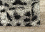 Kathy Leopard Print Area Rug - 5' X 8' - Grey/Black