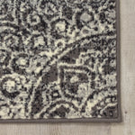 Fiona Medallion Stamps Area Rug - 5' X 7' - Grey/Cream
