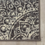 Fiona Medallion Stamps Area Rug - 8' X 10' - Grey/Cream