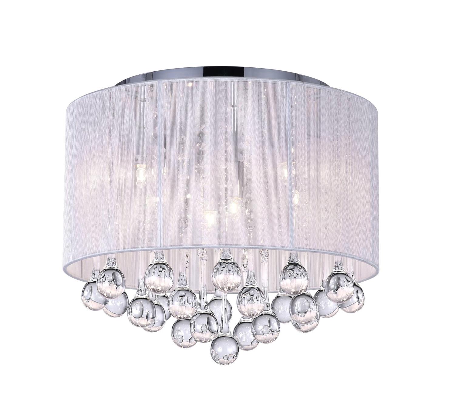Water Drop - IV 6 Light Flush Mount - Chrome