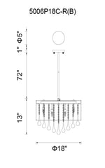 Water Drop - I 6 Light Chandelier - Chrome