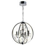 Bird Cage-Four Light Chandelier In A Caged Pendant