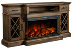 Hamilton 70" Fireplace TV Stand - Brown